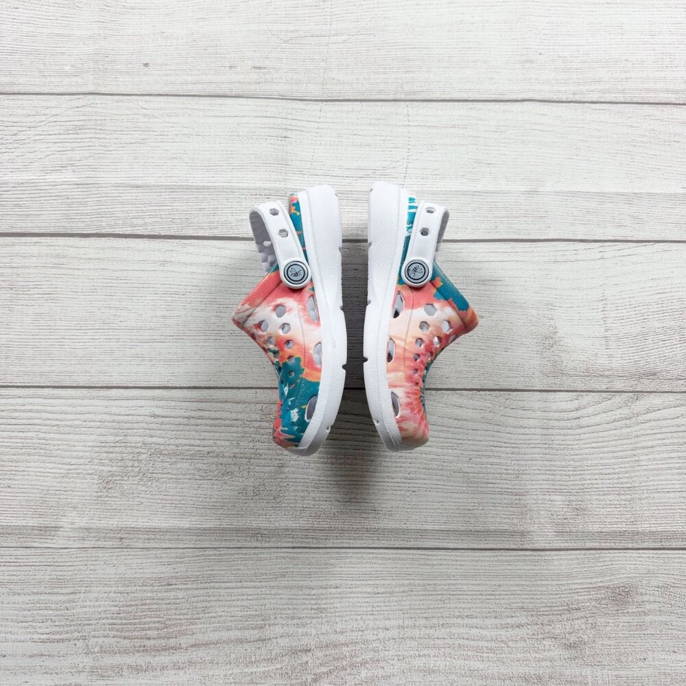 Joybees Kids Clogs Tie Dye Multi Color Slip-On Sandals Lightweight 10-11 - Picture 3 of 6
